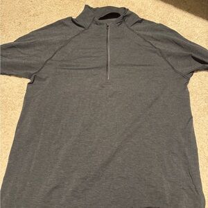 Black and Baby Blue Lululemon Athletic Q-Zip 
Size Medium